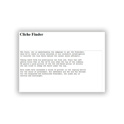 Cliche Finder