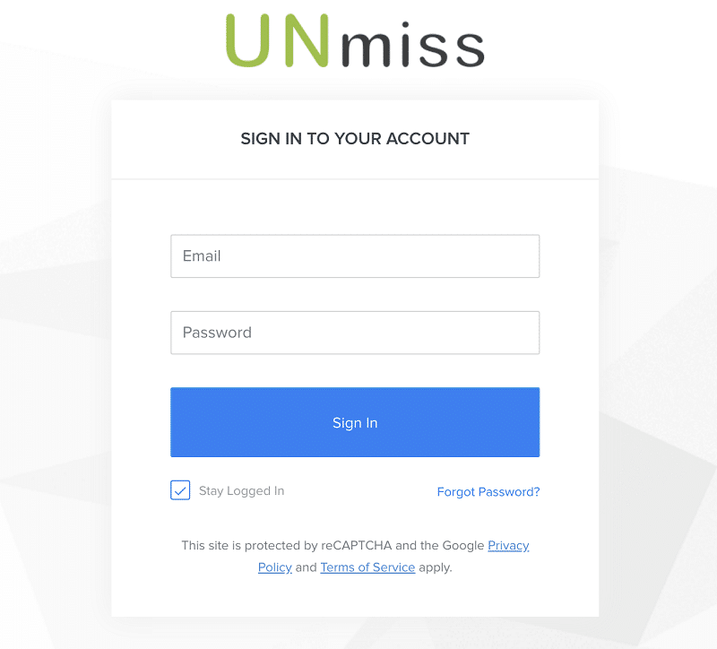 login page on my website